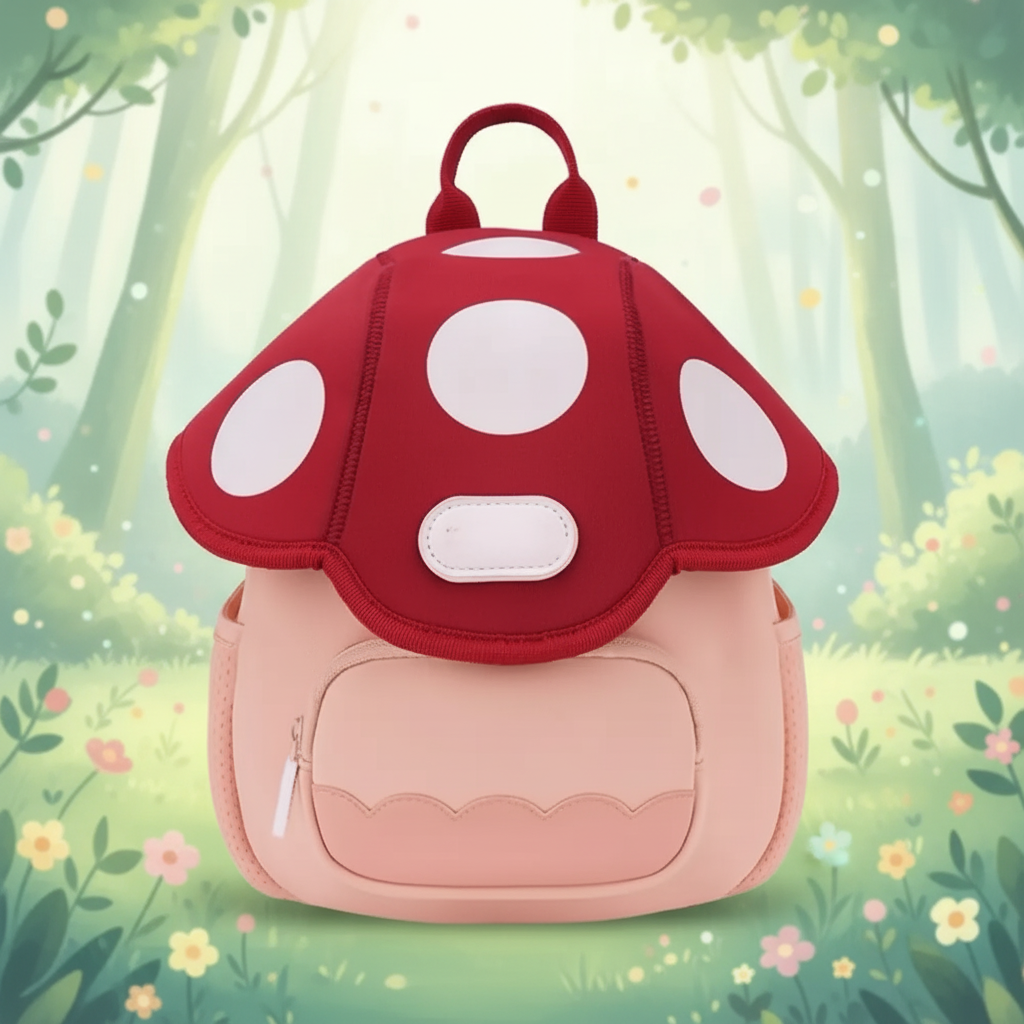MushroomPack – Bonito y práctico: diseño de mochila infantil