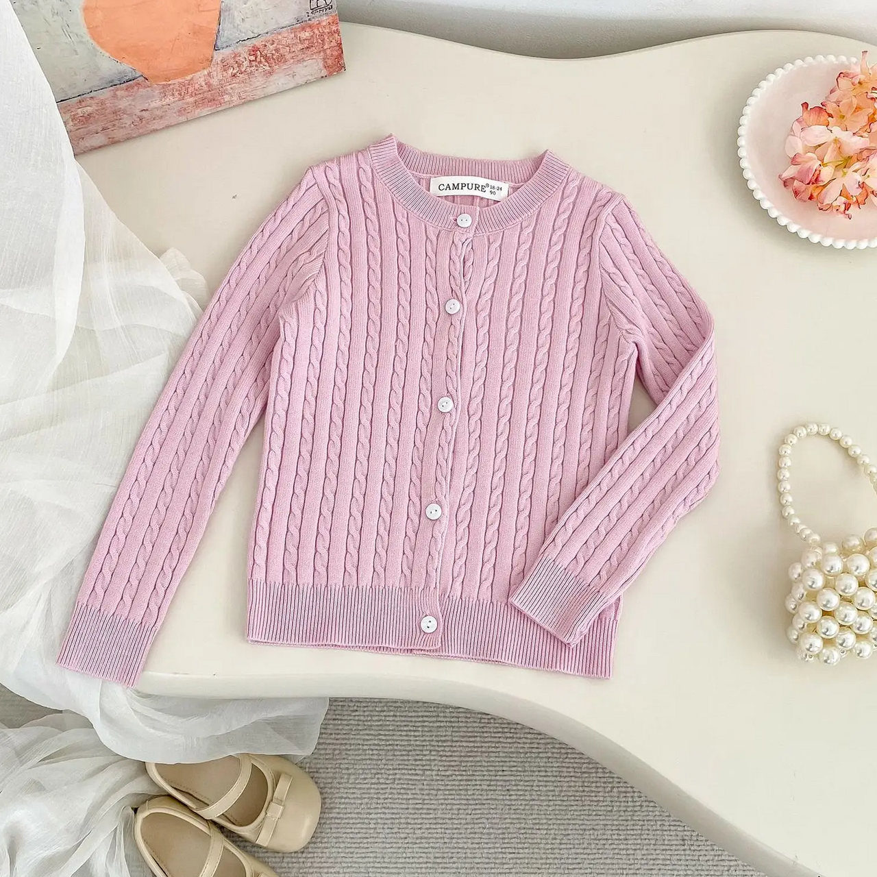 CozyBelle – Elegante y cálido: chaleco de punto con botones