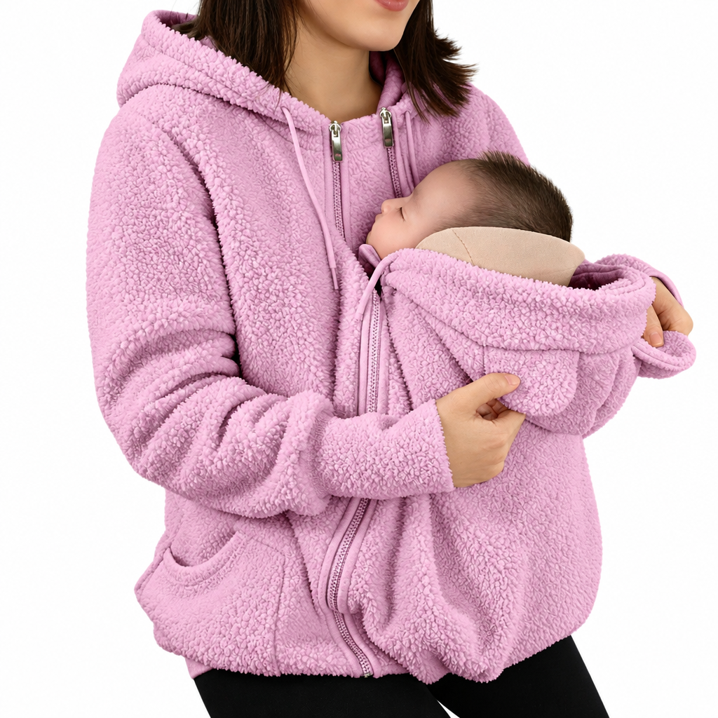 MamaNest – Cálido y práctico: chaqueta 2 en 1 para mamá y bebé
