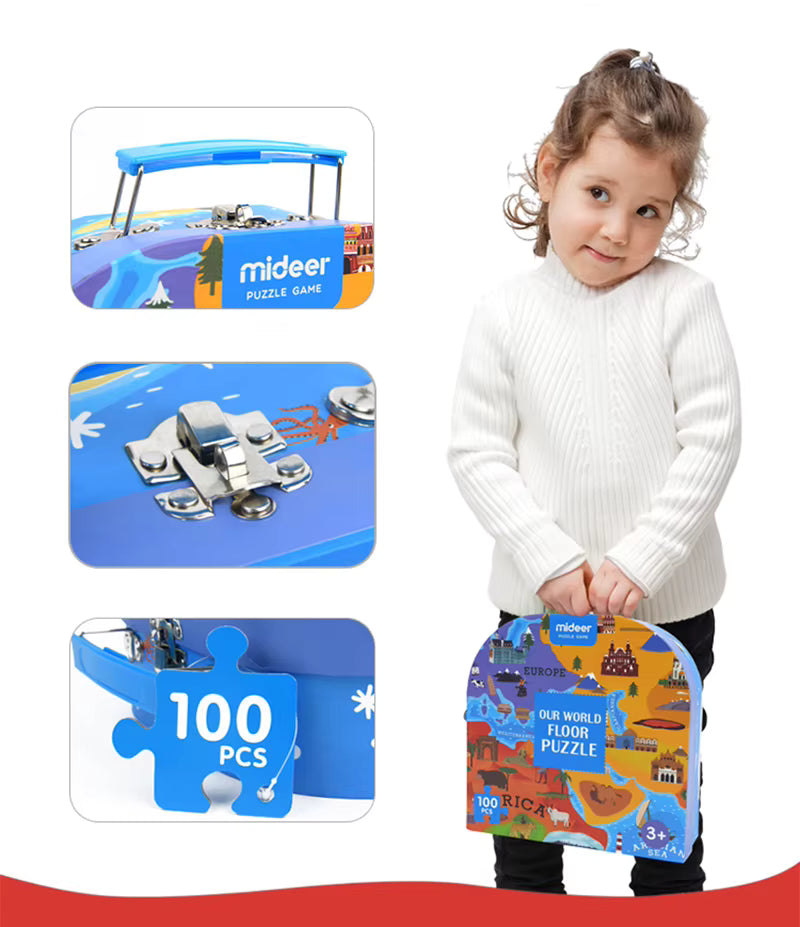 GeoMap – Educativo y divertido: rompecabezas de suelo con mapa del mundo