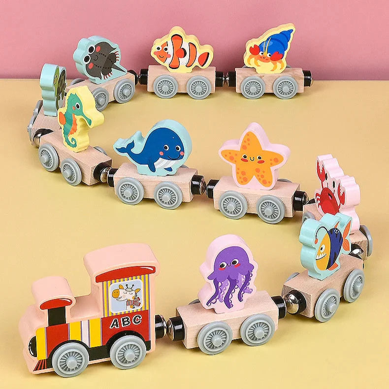 Tiny Express™ – Colorear y moldear - Trenes de juguete de madera