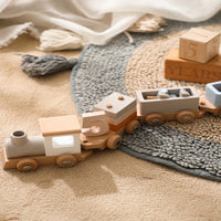 Thumbnail for HappyTrain – Montessori & Fun – Set de trenes de madera