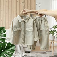 Thumbnail for LittleExplorer – Cómodo y resistente: conjunto de pantalones y camisa para niños