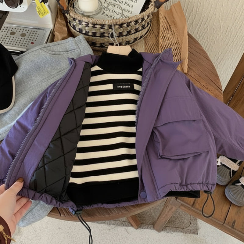 LiloWear – A prueba de viento y repelente al agua: chaqueta cortavientos con capucha para niños