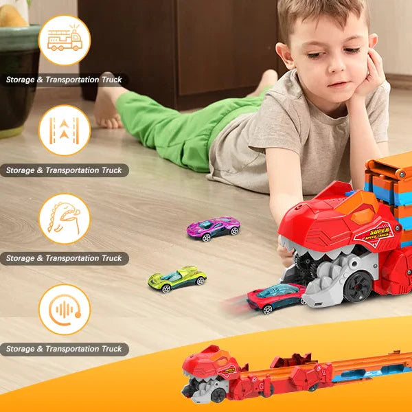 JurassicTruck™ – Resistente y divertido: carrito plegable para transportar dinosaurios