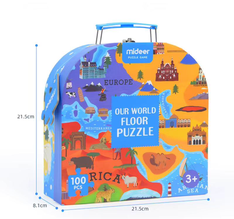 GeoMap – Educativo y divertido: rompecabezas de suelo con mapa del mundo