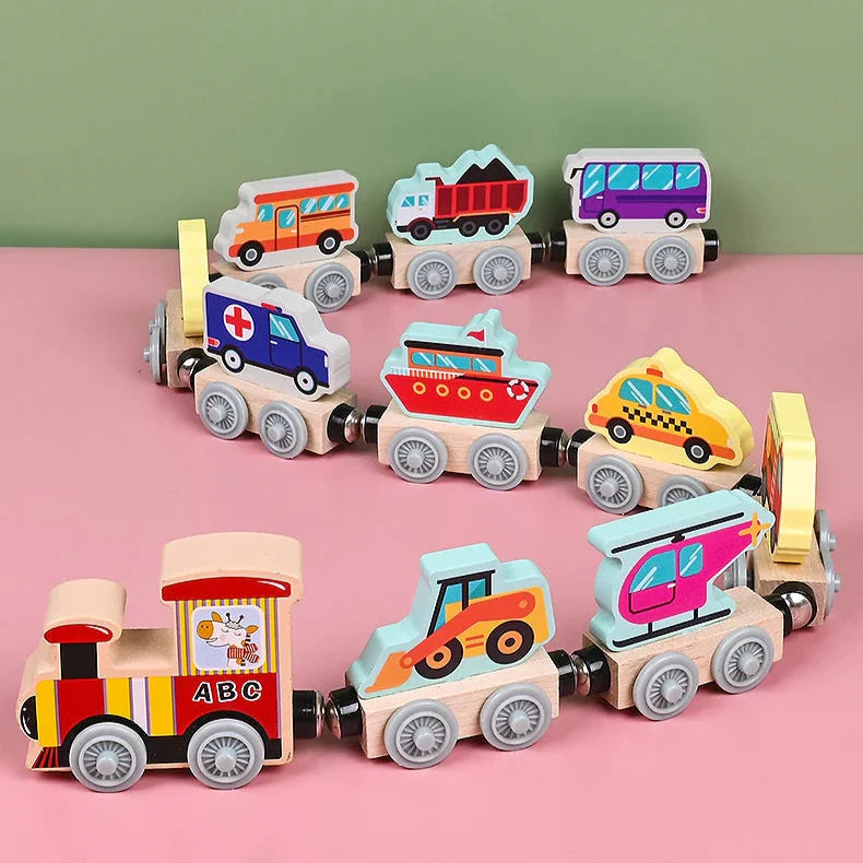 Tiny Express™ – Colorear y moldear - Trenes de juguete de madera