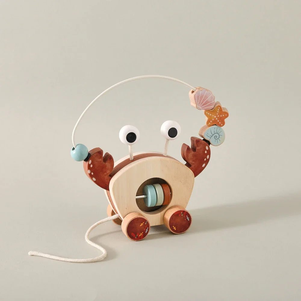 Crab Pull Toy™ – Jugar y aprender – Cangrejo Houten