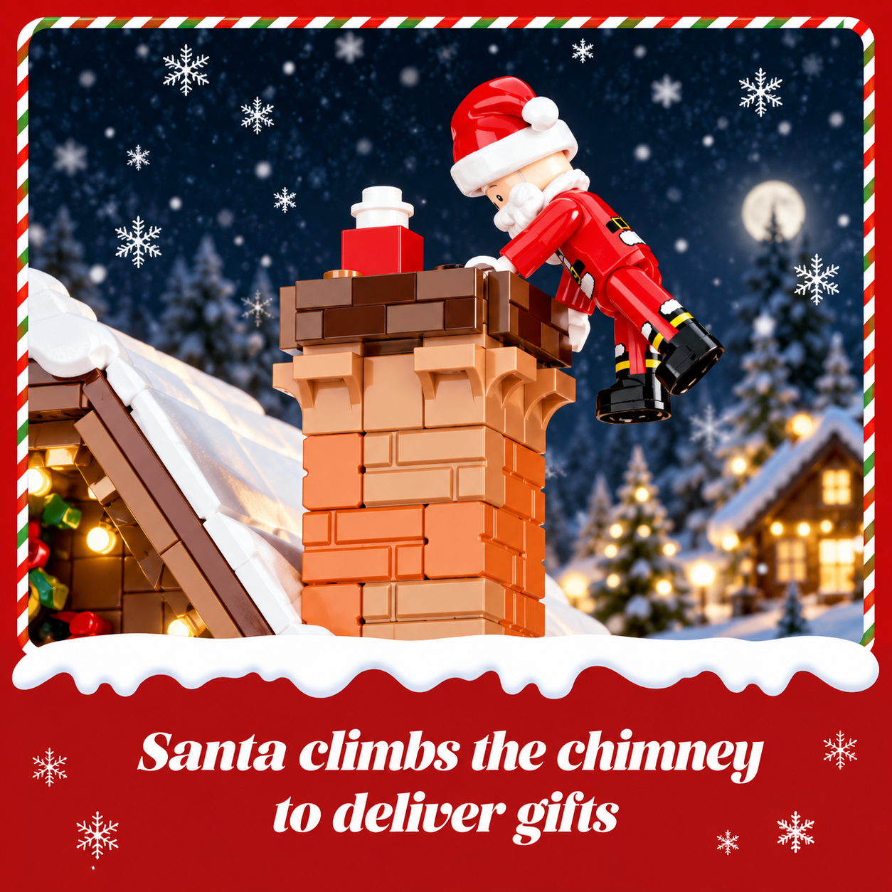 ChristmasHome – Festivo y creativo – Kit de construcción de una casita navideña