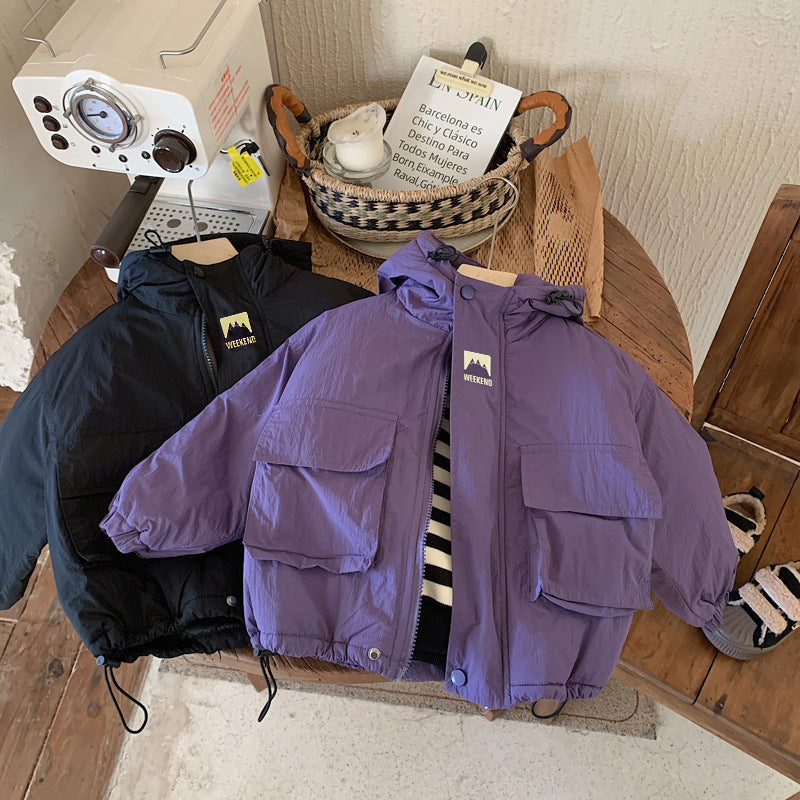 LiloWear – A prueba de viento y repelente al agua: chaqueta cortavientos con capucha para niños