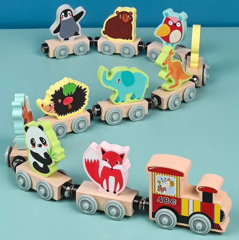 Tiny Express™ – Colorear y moldear - Trenes de juguete de madera