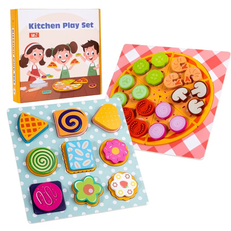 Woods™ - Estimular la creatividad y la motricidad - Juego de pizza y galletas para niños