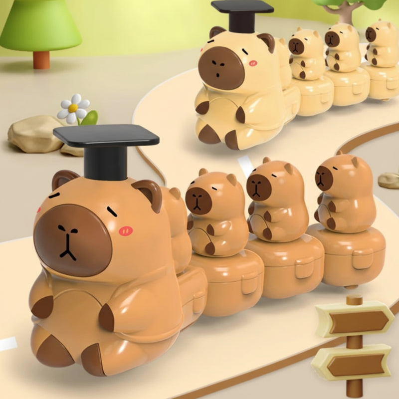 Capybara Train Toy – Divertido y adorable – Tren a toda marcha