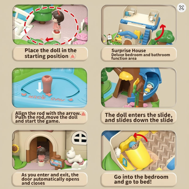 Magnetic Princess Castle – Creativo y mágico – Juego de casa de muñecas magnética