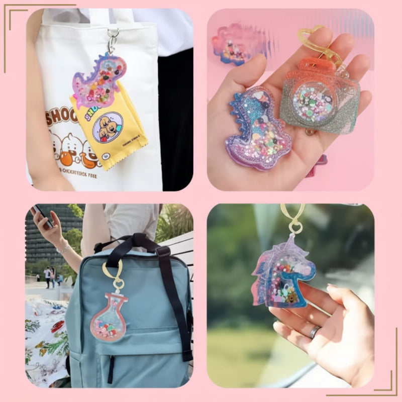 DIY Crystal Keychain Kit – Creativo y divertido – Kit de manualidades para llaveros