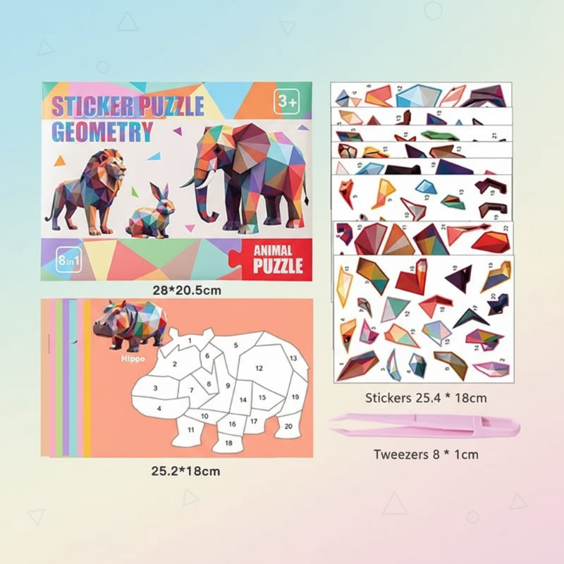 3D Sticker Puzzle – Creativo y educativo: rompecabezas geométrico en 3D
