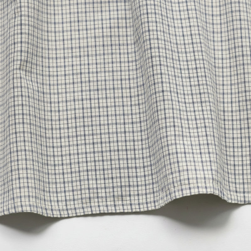 Check Dress – Suave y transpirable – Cuello clásico con mangas abullonadas