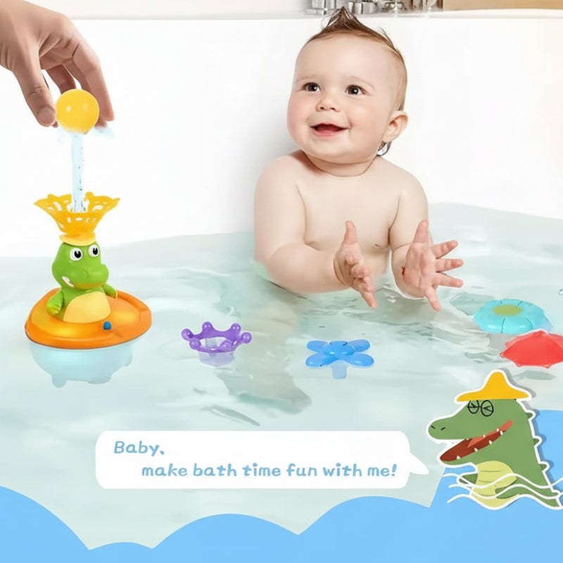 Light Up Crocodile Bath Toy – Interactivo y diversión acuática – Juguetes de baño «Fuente del cocodrilo»