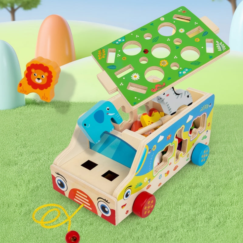 Montessori Animal Matching Toy – Educativo e interactivo: cochecito con rompecabezas
