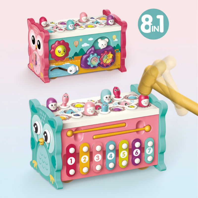 Montessori Hammering Toy – Motricidad y aprendizaje – Set de juego 8 en 1