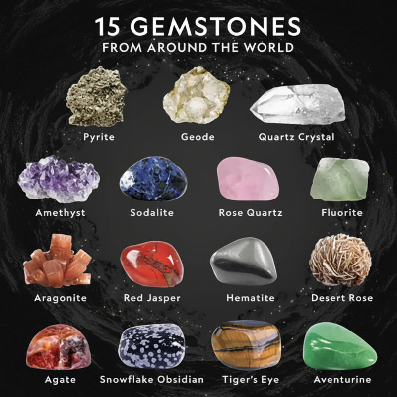 Gemstone Dig Kit – Descubrir y aprender – Kit de excavación de cristales