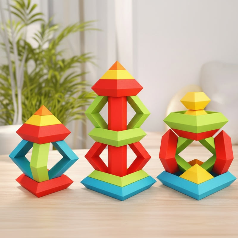 Pyramid Stacking Blocks – Motricidad y creatividad – Juego de bloques apilables