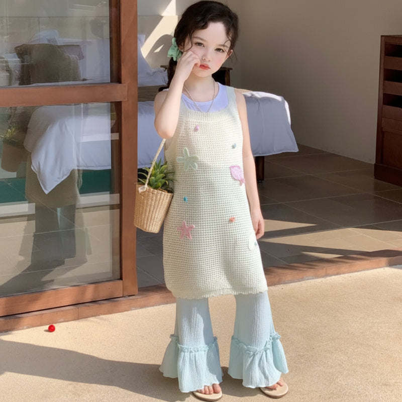 Girls Summer Outfit – Moderno y cómodo: conjunto de ropa infantil de verano