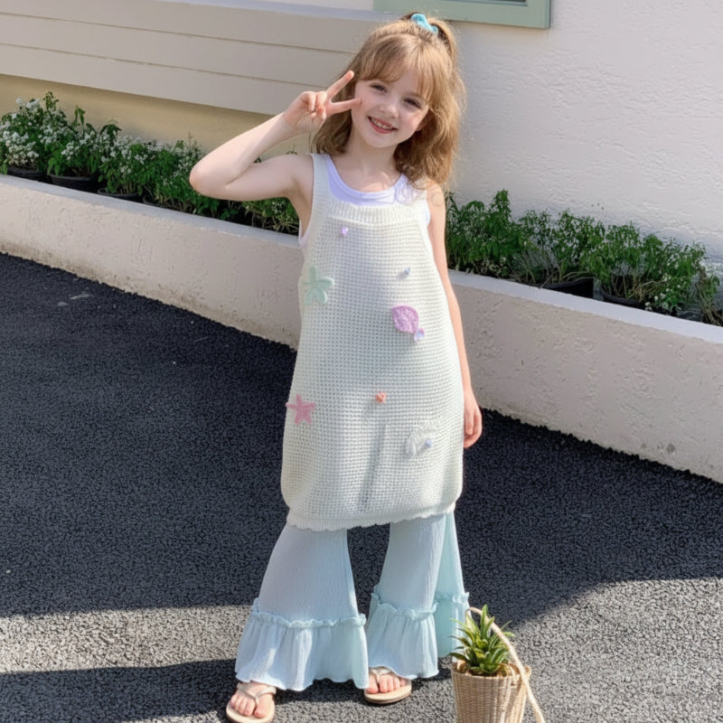 Girls Summer Outfit – Moderno y cómodo: conjunto de ropa infantil de verano