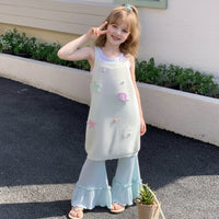 Thumbnail for Girls Summer Outfit – Moderno y cómodo: conjunto de ropa infantil de verano