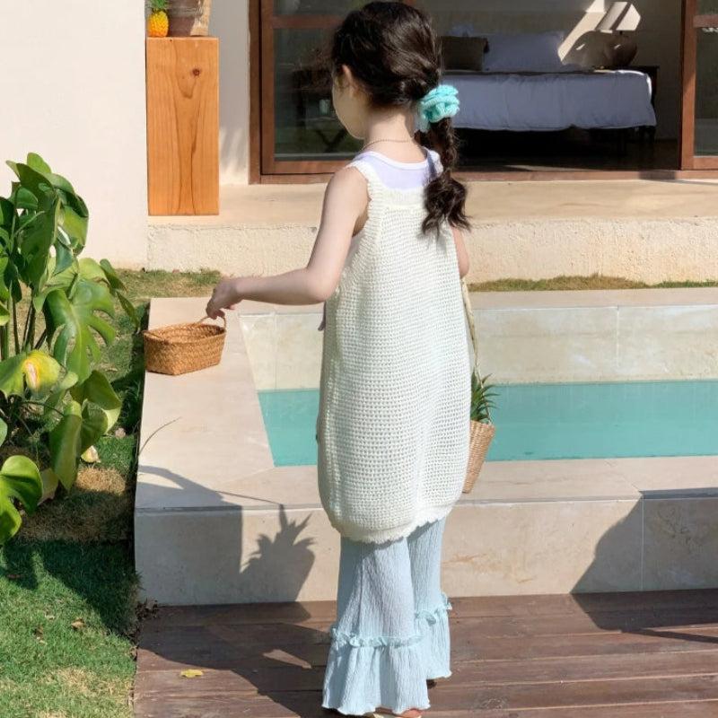 Girls Summer Outfit – Moderno y cómodo: conjunto de ropa infantil de verano