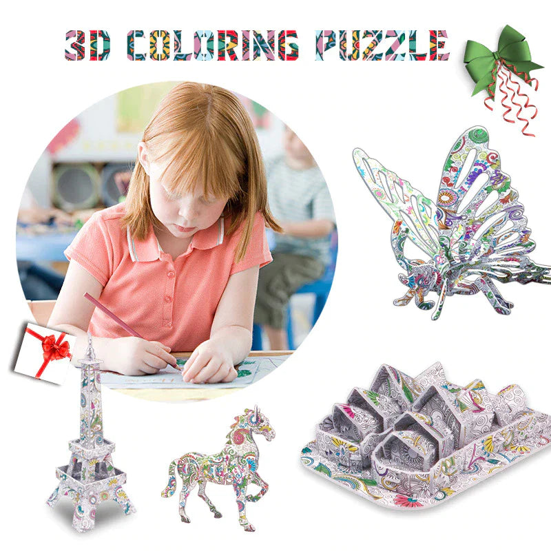 3D Color Puzzle™ - Pinta tu propio edificio - Rompecabezas para colorear en 3D