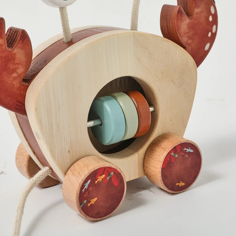 Crab Pull Toy™ – Jugar y aprender – Cangrejo Houten