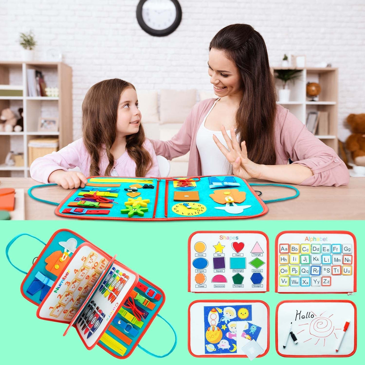 Sensory Book Board™ - Explora y aprende - Tablero-libro sensorial