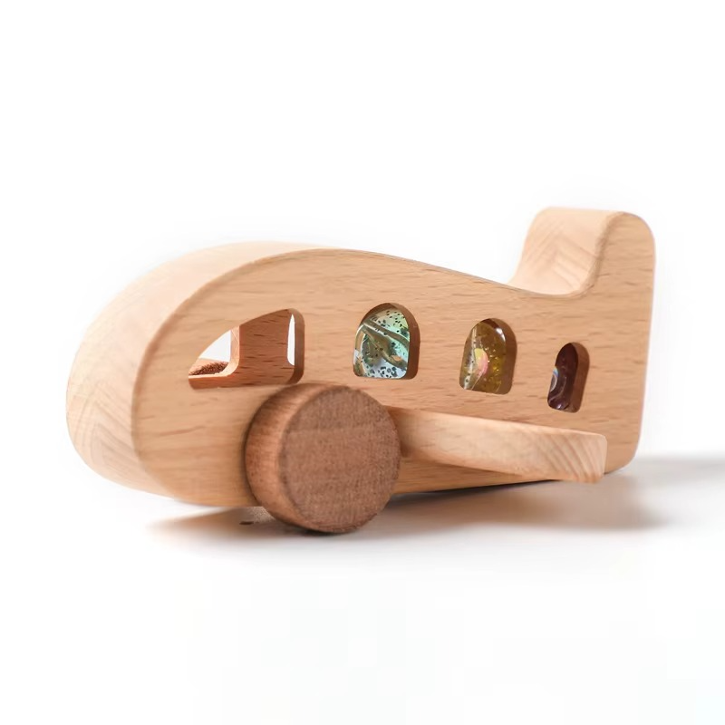 Woods™ - Fomenta la creatividad y las habilidades motoras - Juguete de madera Montessori Avión