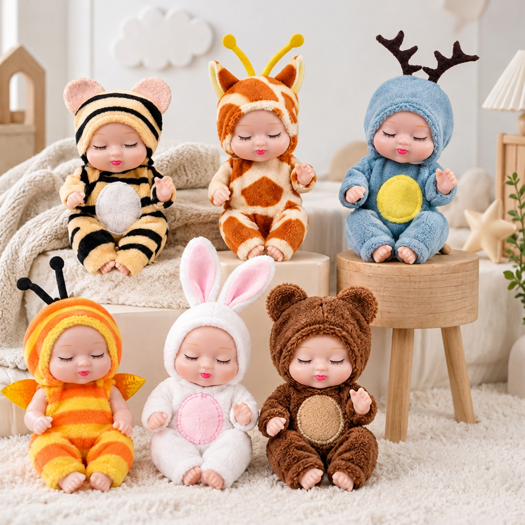 LittleDolly – Bonita y acogedora: muñequita con un alegre disfraz de animalito