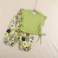 Thumbnail for Sleeveless Tops & Pants – Suave y elegante: conjunto de ropa de verano para niños