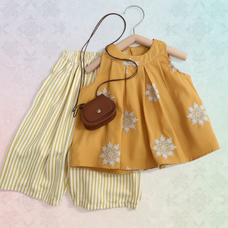 Sleeveless Tops & Pants – Suave y elegante: conjunto de ropa de verano para niños