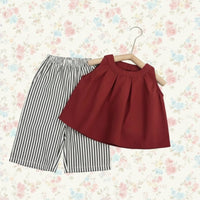 Thumbnail for Sleeveless Tops & Pants – Suave y elegante: conjunto de ropa de verano para niños