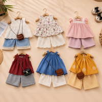 Thumbnail for Sleeveless Tops & Pants – Suave y elegante: conjunto de ropa de verano para niños
