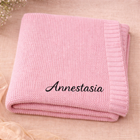 Thumbnail for Personalized Baby Blanket – Suave y única: manta de algodón personalizada con bordado