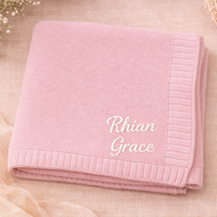 Thumbnail for Personalized Baby Blanket – Suave y única: manta de algodón personalizada con bordado