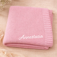 Thumbnail for Personalized Baby Blanket – Suave y única: manta de algodón personalizada con bordado