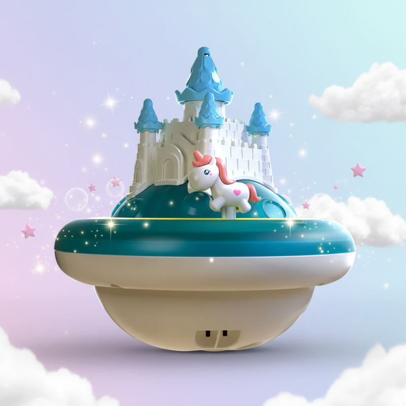 SpalshCastle – Mágico e interactivo – Juego de castillo flotante de unicornio