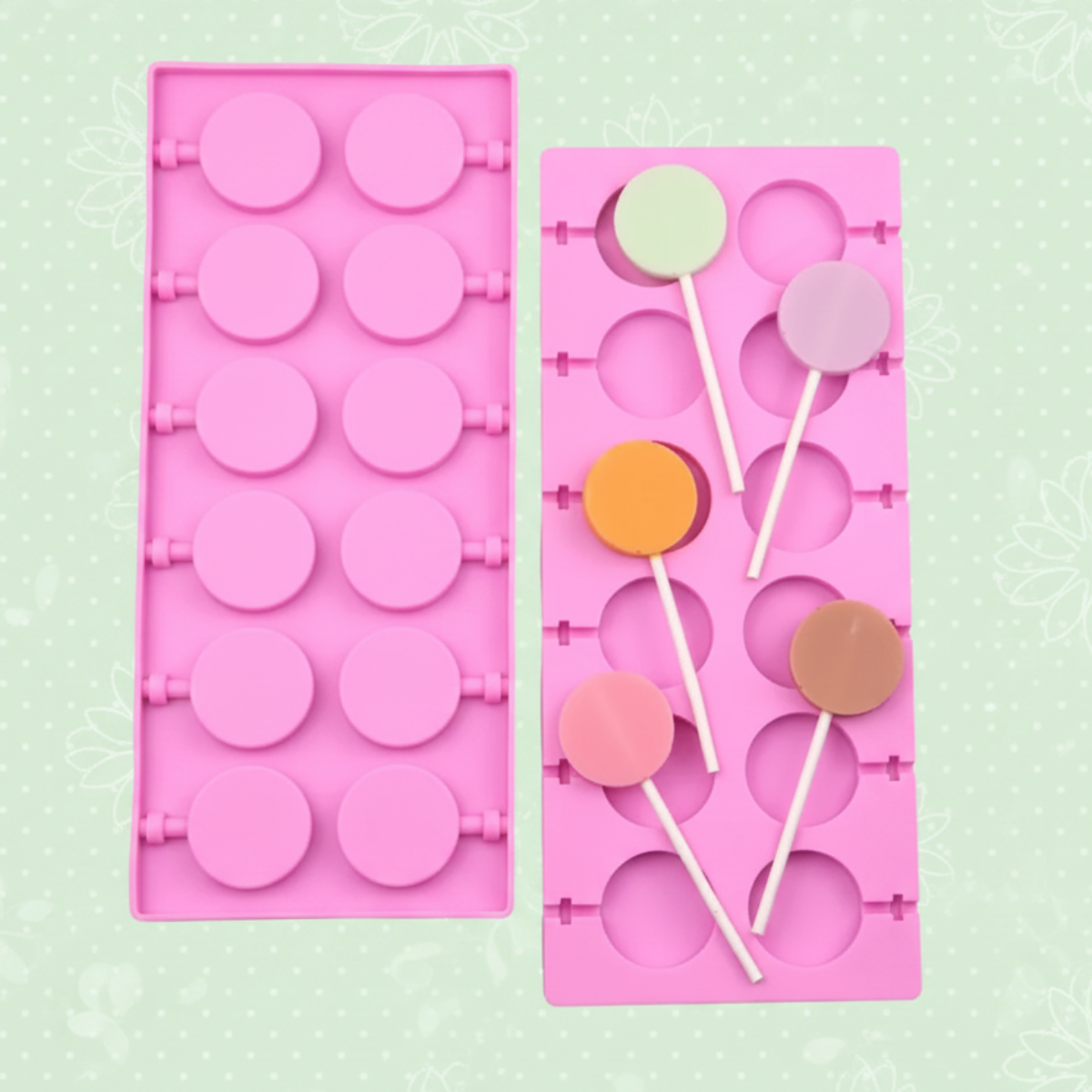 SweetPop – Dulces saludables – Juego de moldes de silicona para piruletas