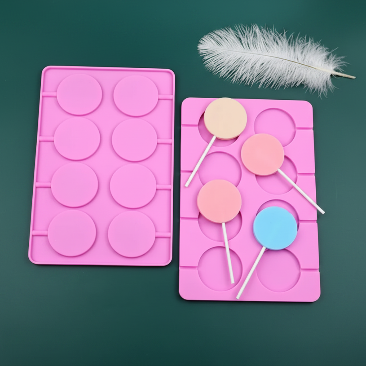 SweetPop – Dulces saludables – Juego de moldes de silicona para piruletas