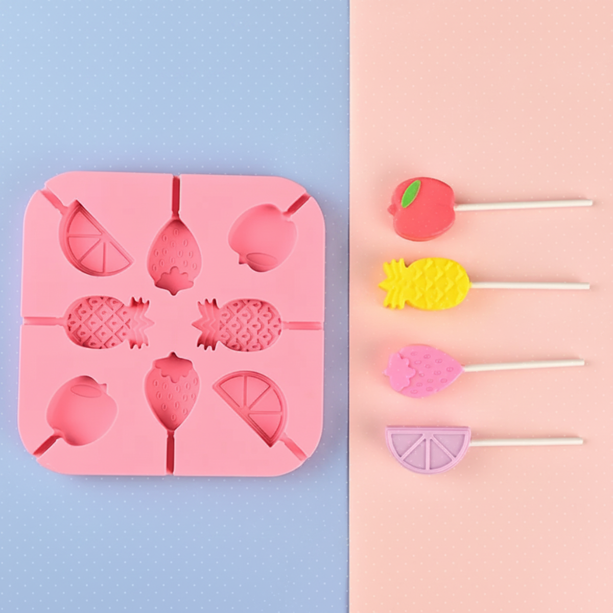 SweetPop – Dulces saludables – Juego de moldes de silicona para piruletas