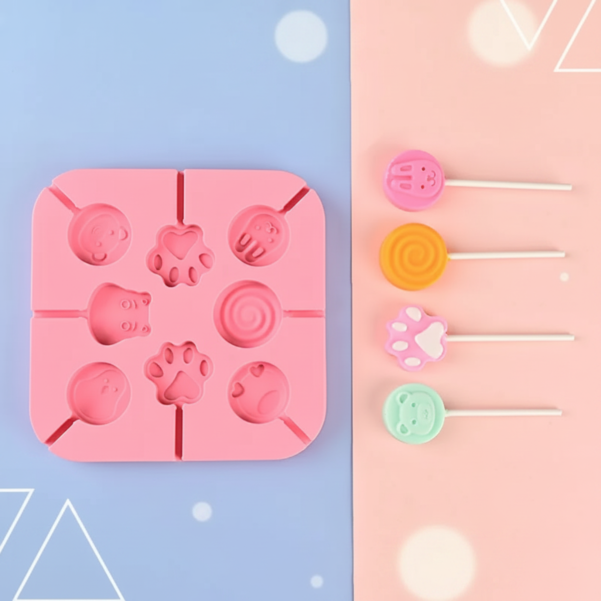 SweetPop – Dulces saludables – Juego de moldes de silicona para piruletas