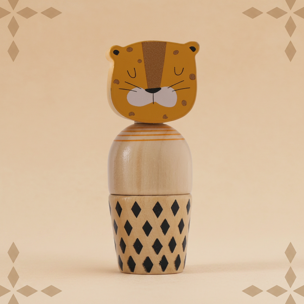 WoodyFriends – Motricidad y diversión – Juguetes apilables de madera con forma de animales