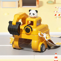 Thumbnail for TinyExcavators – Única y funcional: botella de agua con forma de excavadora y pajita