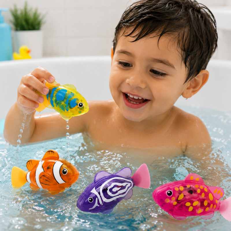 TinySwim – Diversión y movimiento: pececito de juguete electrónico con luz LED